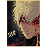 Affiches-de-dessin-anim-de-Tokyo-Ghoul-en-papier-Kraft-Image-claire-peinture-artistique-d-coration