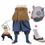 Costume-Cosplay-Anime-Demon-Slayer-en-Silicone-Masque-de-Cochon-Chaussettes-Noires-et-Sandales-Kimetsu-no