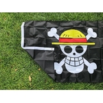 Drapeau-de-ciel-pirate-Monkey-D-Luffy-Skull-Feel-Polyester-Chapeau-de-paille-Pirates-Trompent-Banni