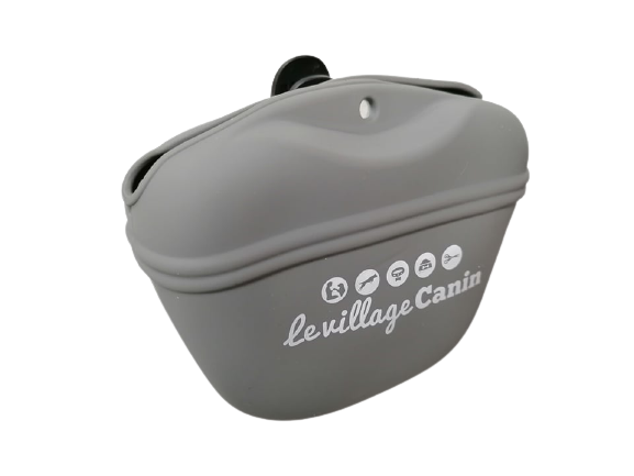 Pochette chien silicone gris