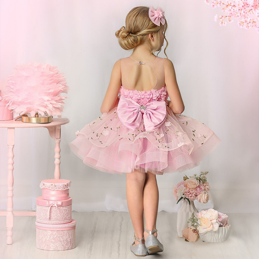 robe-tulle-rose-cérémonie-enfant-sam-neder