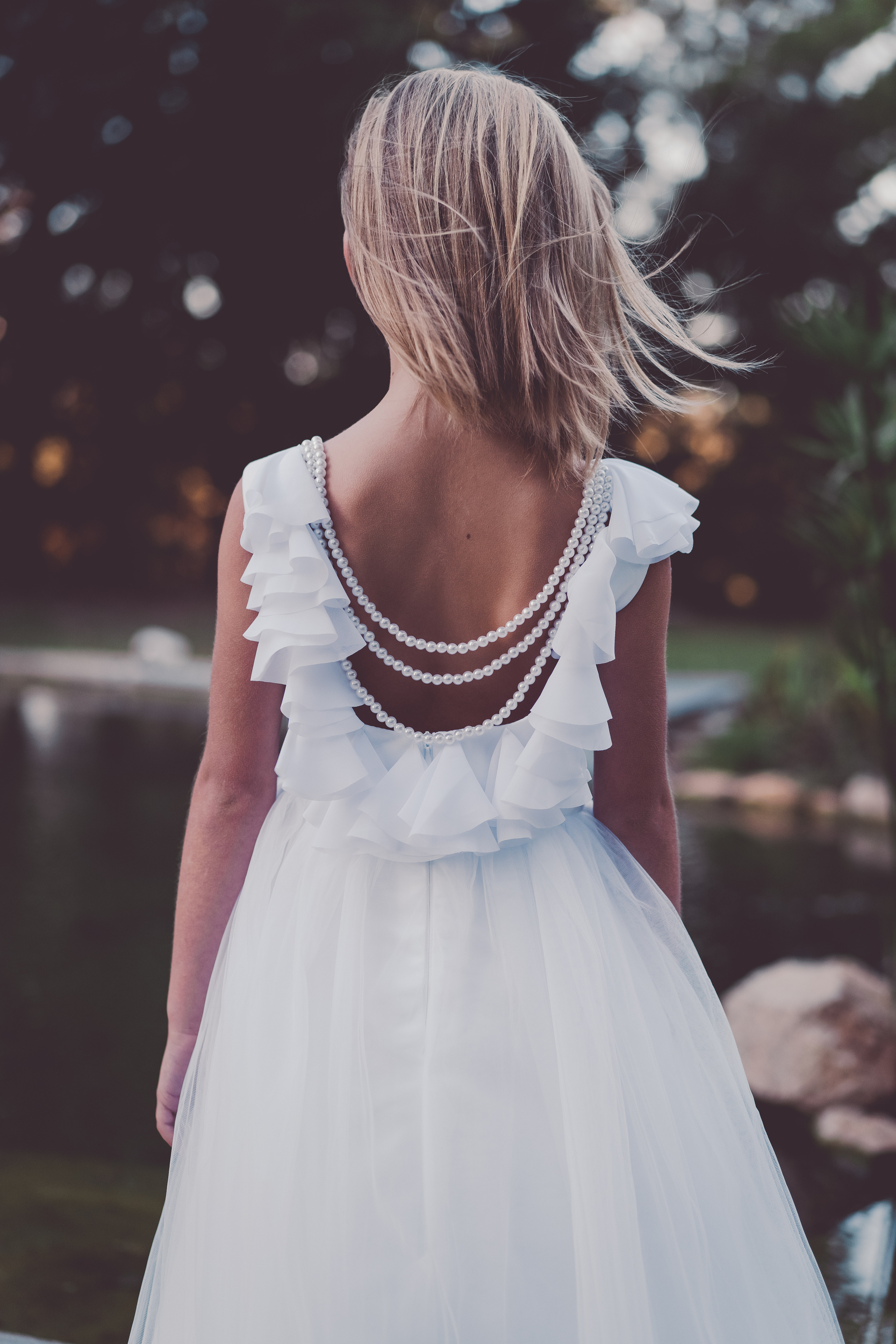 robe mariage longue blanc enfant