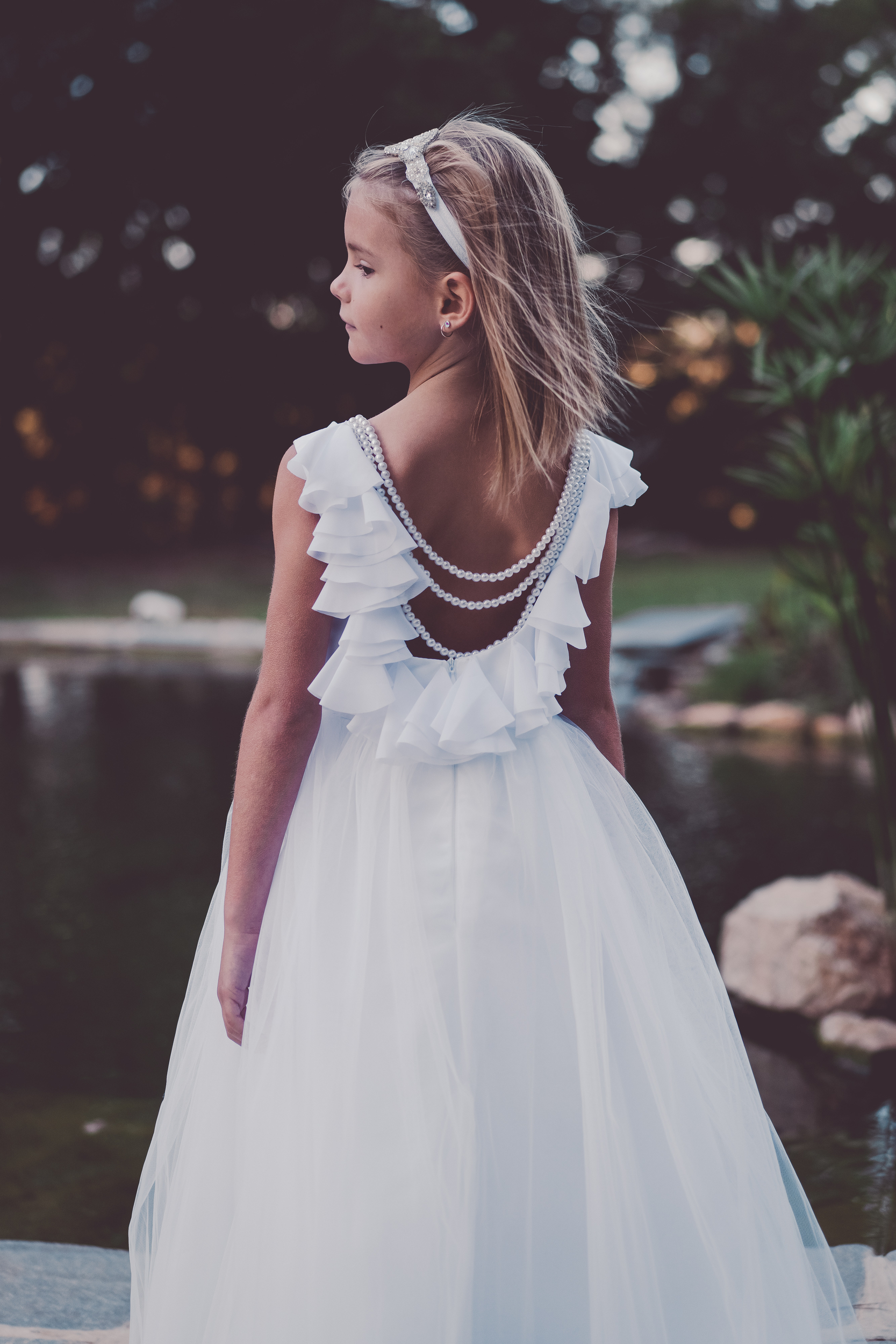 robe longue blanche enfant