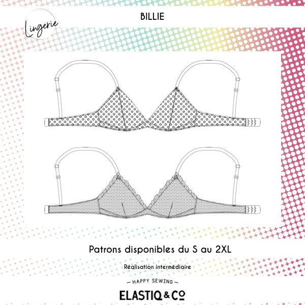 Patron soutien-gorge triangle souple et structuré - BILLIE