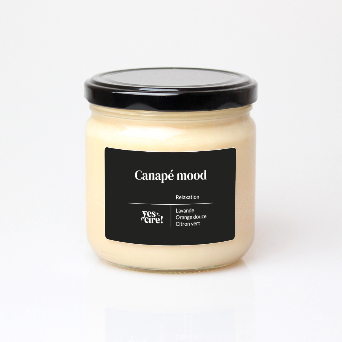 Bougie YesCire, bougie-thérapie "canapé mood", bougie d’aromathérapie relaxation fabriquée en France