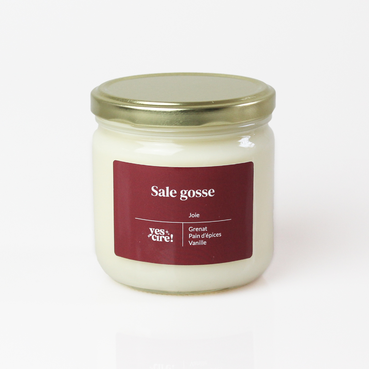 Sale gosse | Bougie grenat &quot;joie&quot;