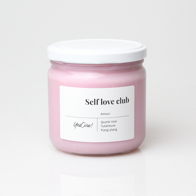 Self love club | Bougie quartz rose "amour"