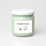Bougie vegan YesCire, bougie-thérapie "Putain de karma", bougie lithothérapie anti poisse fabriquée en France