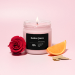Bougie végétale YesCire aux huiles essentielles et rose, made in france