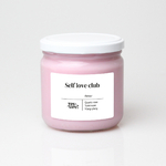 Bougie vegan YesCire, bougie-thérapie "self love club", bougie lithothérapie amour fabriquée en France