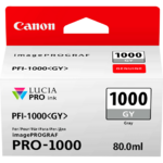 Cartouche d'encre Canon PFI-1000GY Grey, 80ml pour imprimante Canon Pro-1000