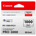 Cartouche d'encre Canon PFI-1000PGY Photo Grey, 80ml pour imprimante Canon Pro-1000