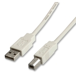 Câble USB Vedimedia 2.0 A/B, 3m, blanc