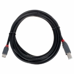 Câble USB Lindy 2.0 Type C/B, 3m, Noir