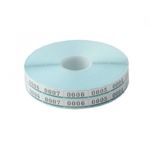 Bobine sticker identification film - 4 Chiffres (0001-9999) - 20 mm x 7 mm