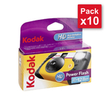 Kodak Power Flash HD - Jetable couleur + flash - 27 poses + 12 Gratuites - Pack de 10 appareils