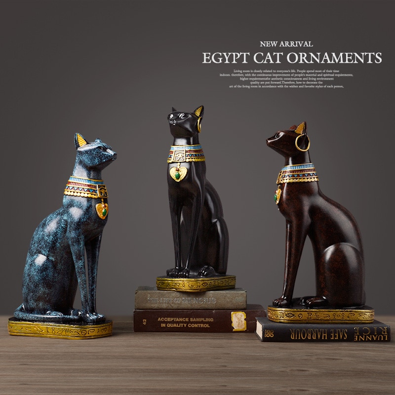 Statue-en-r-sine-pour-chats-gyptiens-artisanat-vintage-d-coration-de-maison-moderne-Vintage-Baster