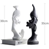 YuryFvna-c-ramique-gla-ure-abstraite-homme-femme-Figurines-blanc-noir-africain-Couple-amant-Statue-Vintage