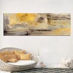 Peinture-l-huile-sur-toile-jaune-abstraite-affiches-et-imprim-s-tableau-d-art-mural-scandinave