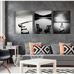 Toile-de-peinture-de-paysage-noir-et-blanc-affiches-de-pont-en-bois-images-imprim-es