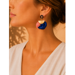Azurée boucles d'oreille retravaillé 1