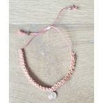 Bracelet cordon de soie-femme-pendentif inca-Tintaya-Bijoux ethnique-à plat