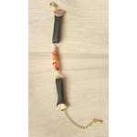 Bracelet soie-femme-graine pivoine-Huayruros-Illa-Bijoux ethnique-à plat