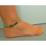 Bracelet cheville soie-femme-perles naturelles-malachites-Lucile-bijoux-2