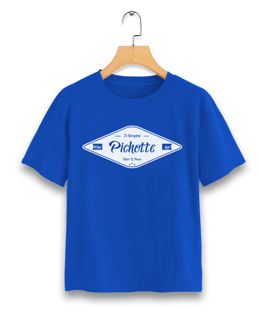 T-Shirt-bleu-roi-pichotte