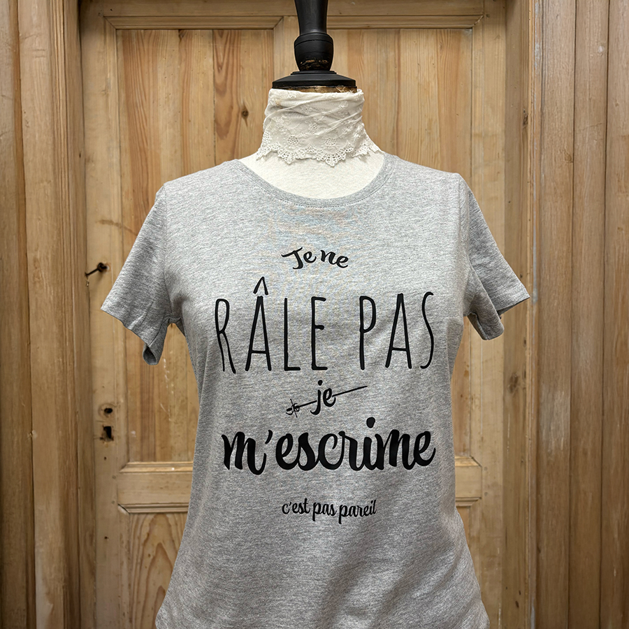 tee-shirt je ne râle pas je mescrime catégorie femme