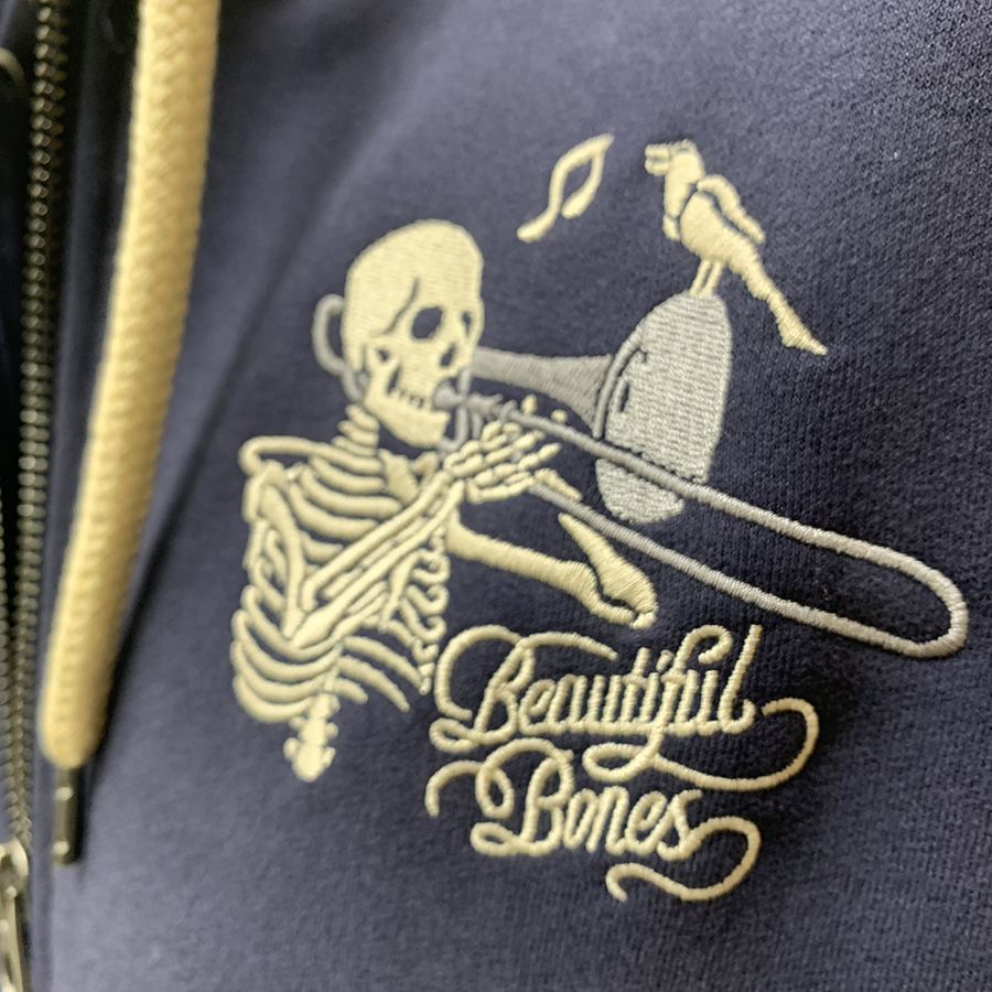 zoom broderie beautiful note categorie veste manteau
