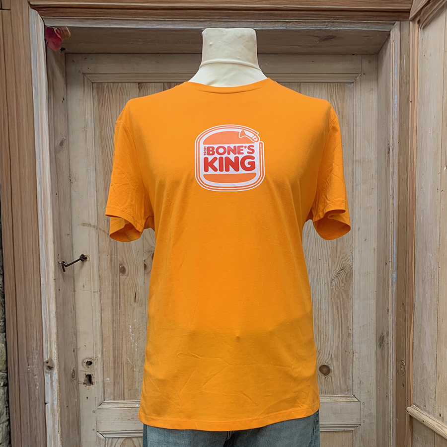 Tshirt Bones king homme orange.