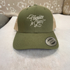 casquette brodée t'inquiète je Gers kaki:beige1