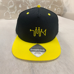 Casquette trompette destructuré jaune et noire