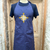 Tablier brodé croix d'artagnan bleu