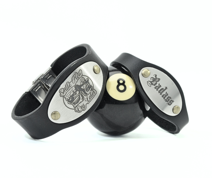 Metaldart bracelet cuir homme femme personnalisé cadeau noel