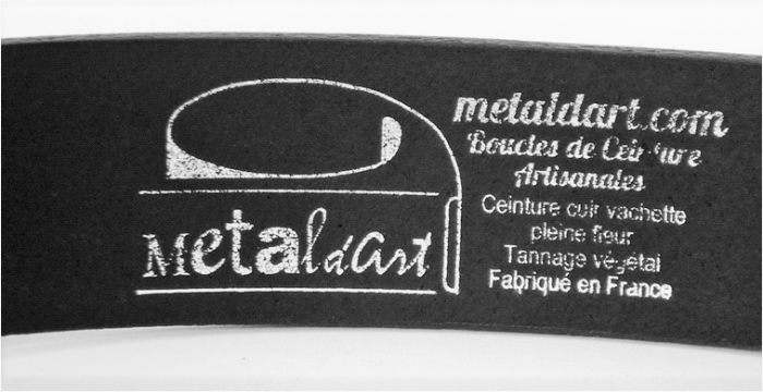 metaldart ceinture cuir noir artisanale