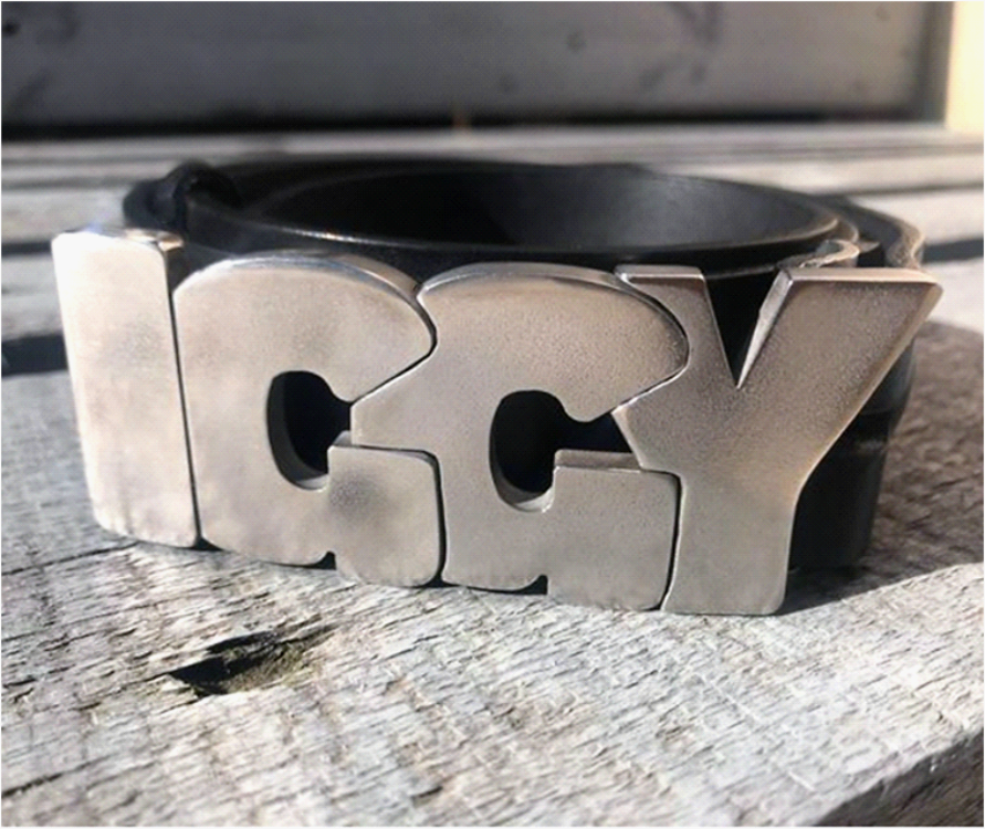 Metaldart boucle ceinture personnalisee Iggy