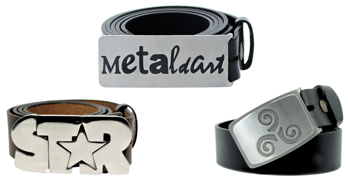 Ceintures personnalisées en cuir avec boucles sur mesure STAR, TRISKEL et METALDART – savoir-faire artisanal français