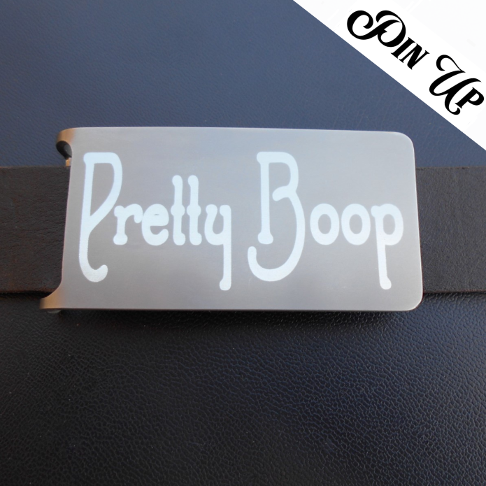 metaldart boucle ceinture pinuip pretty boop personnalisee