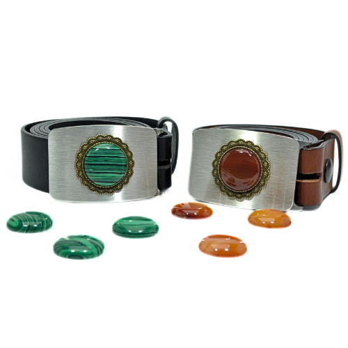 Metaldart boucle de ceinture avec pierre précieuse
