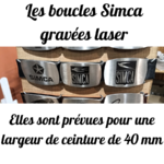 Metaldart les boucles Simca gravées laser