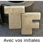 metaldart boucle ceinture personnalisée avec initiales