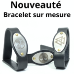 Nouveauté metaldart bracelet drakk'art cuir inox personnalysé glam rock  punk cafe racer