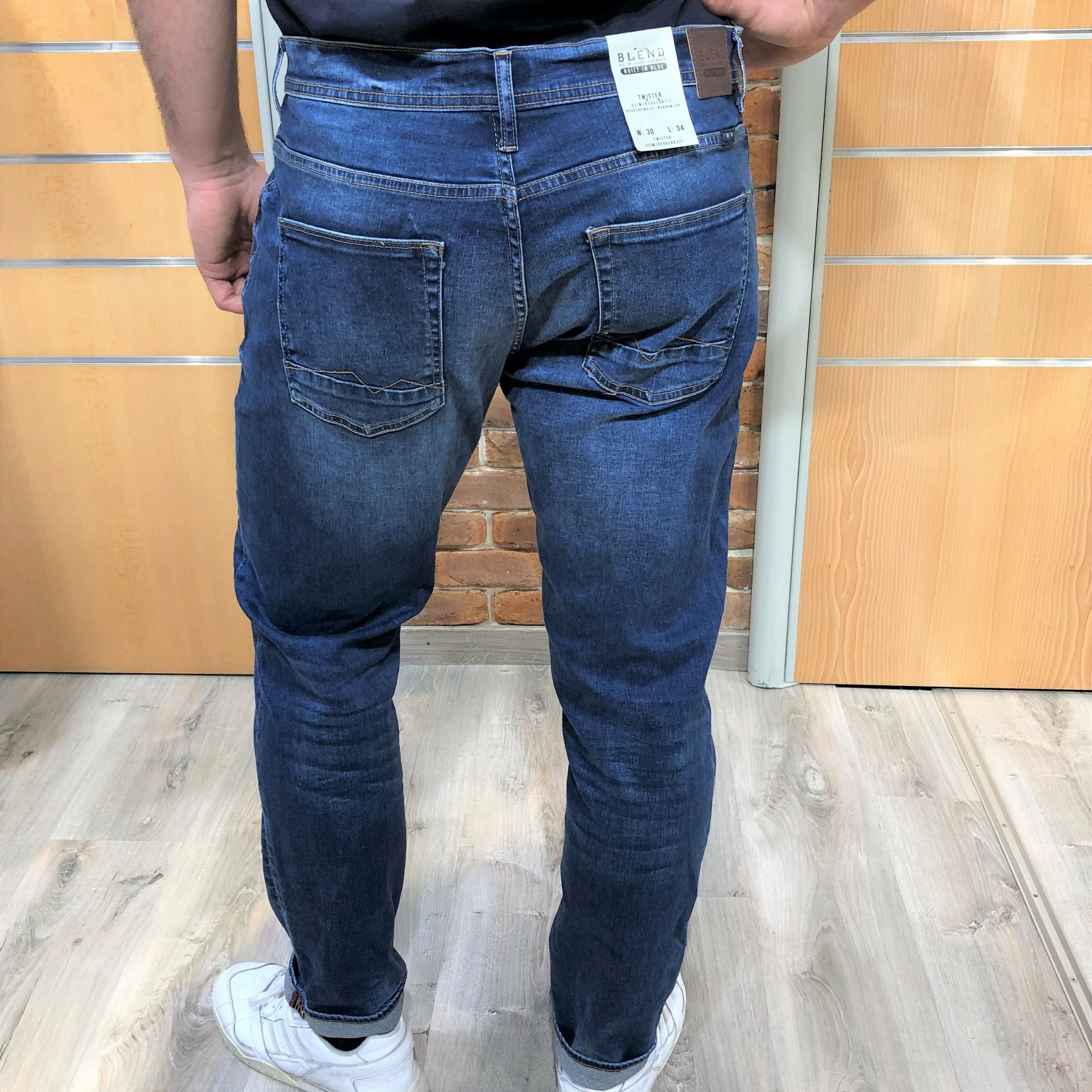 jean homme straight bleu delavé