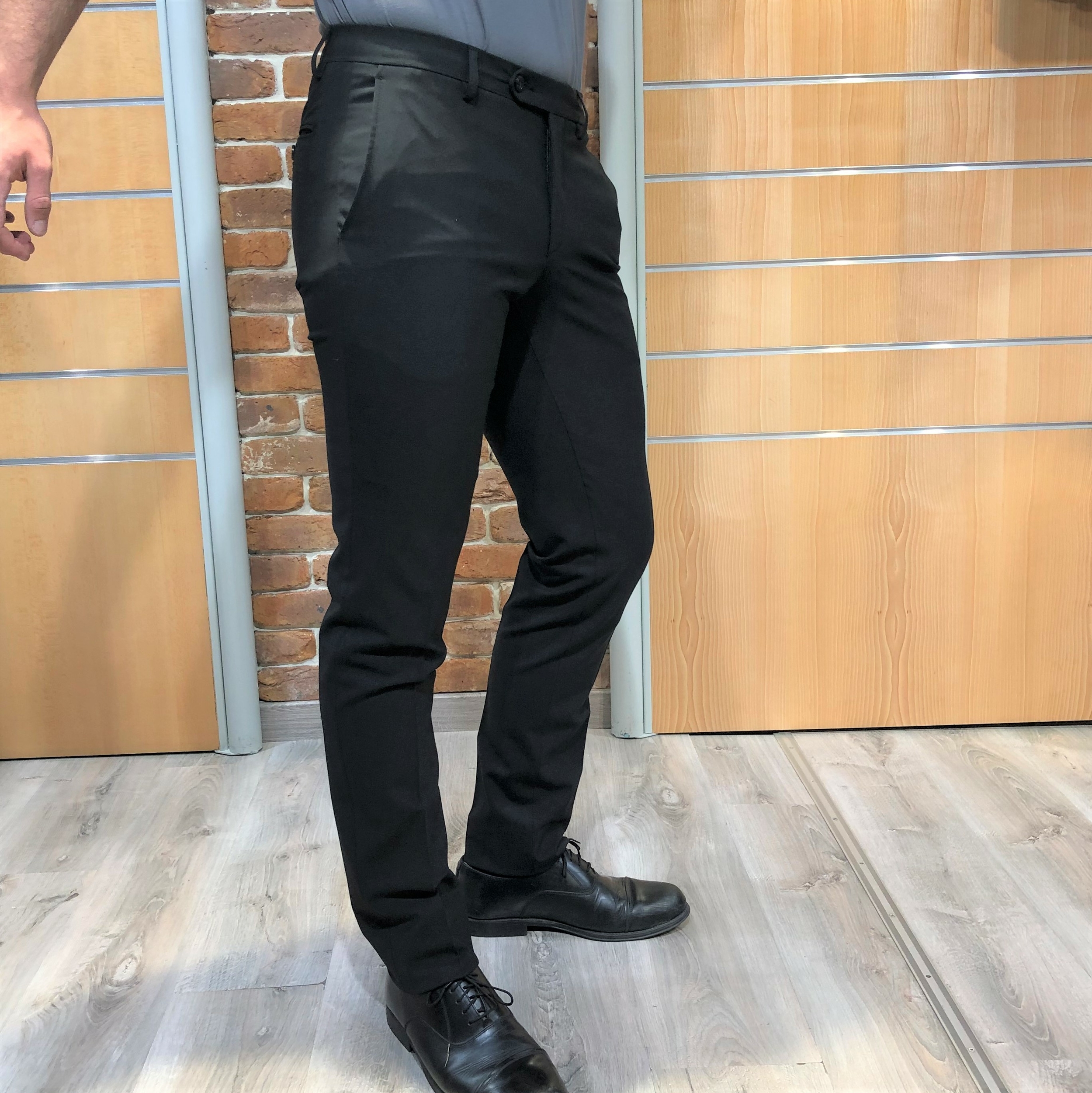 pantalon de ville noir homme