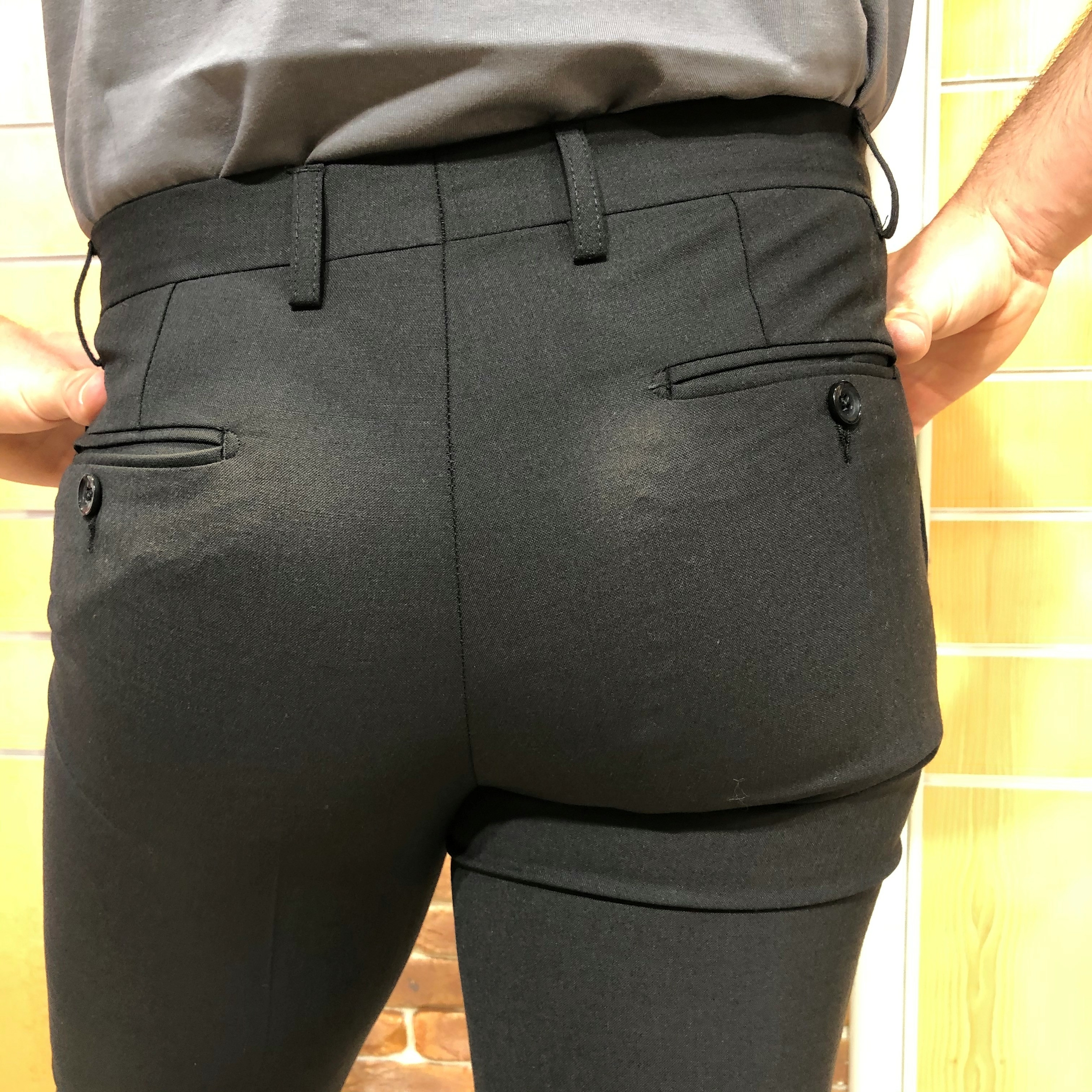 pantalon de ville noir homme
