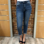 pantalon slim en jean taille haute