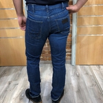 jeans straight homme bleu à poche