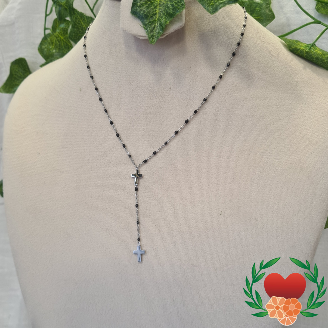 Collier Louise Argent Noir